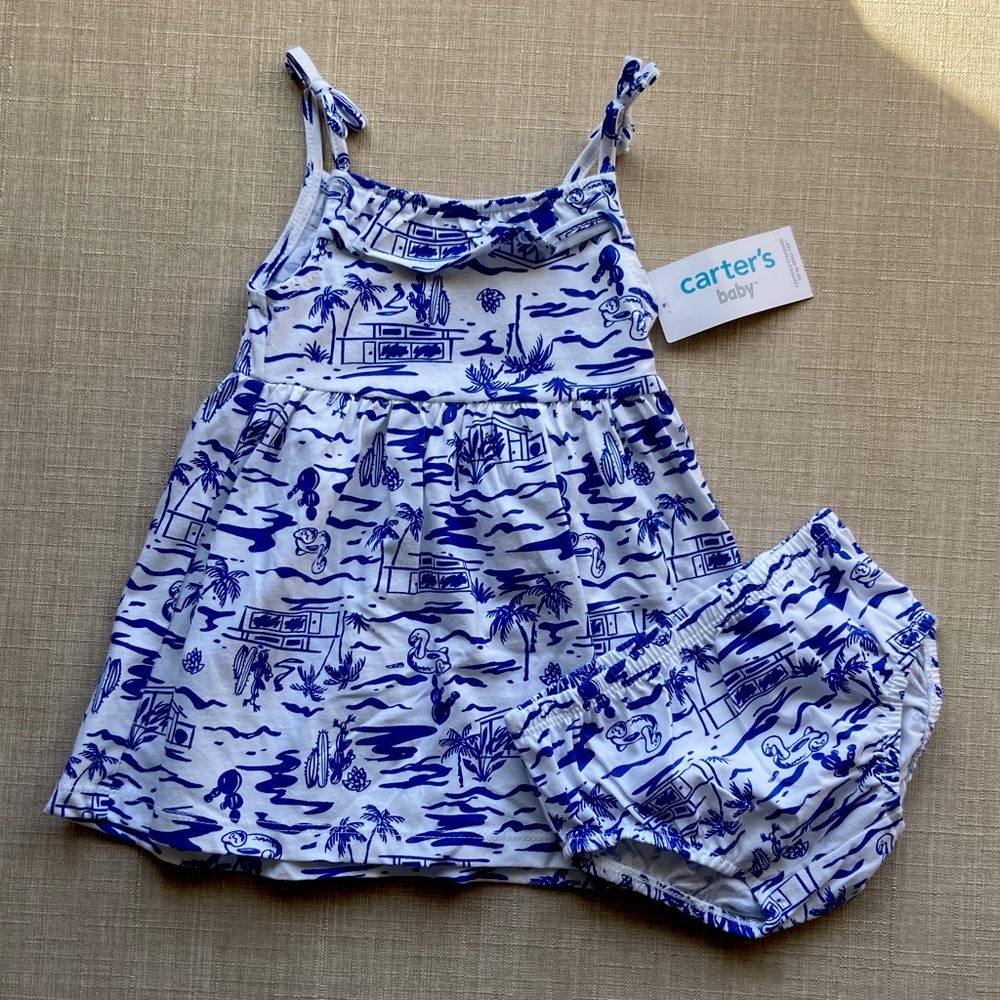 Carter’s 6mo Dress with Diaper Cover NWT